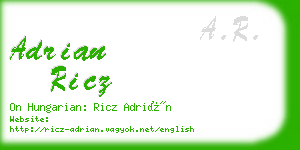 adrian ricz business card